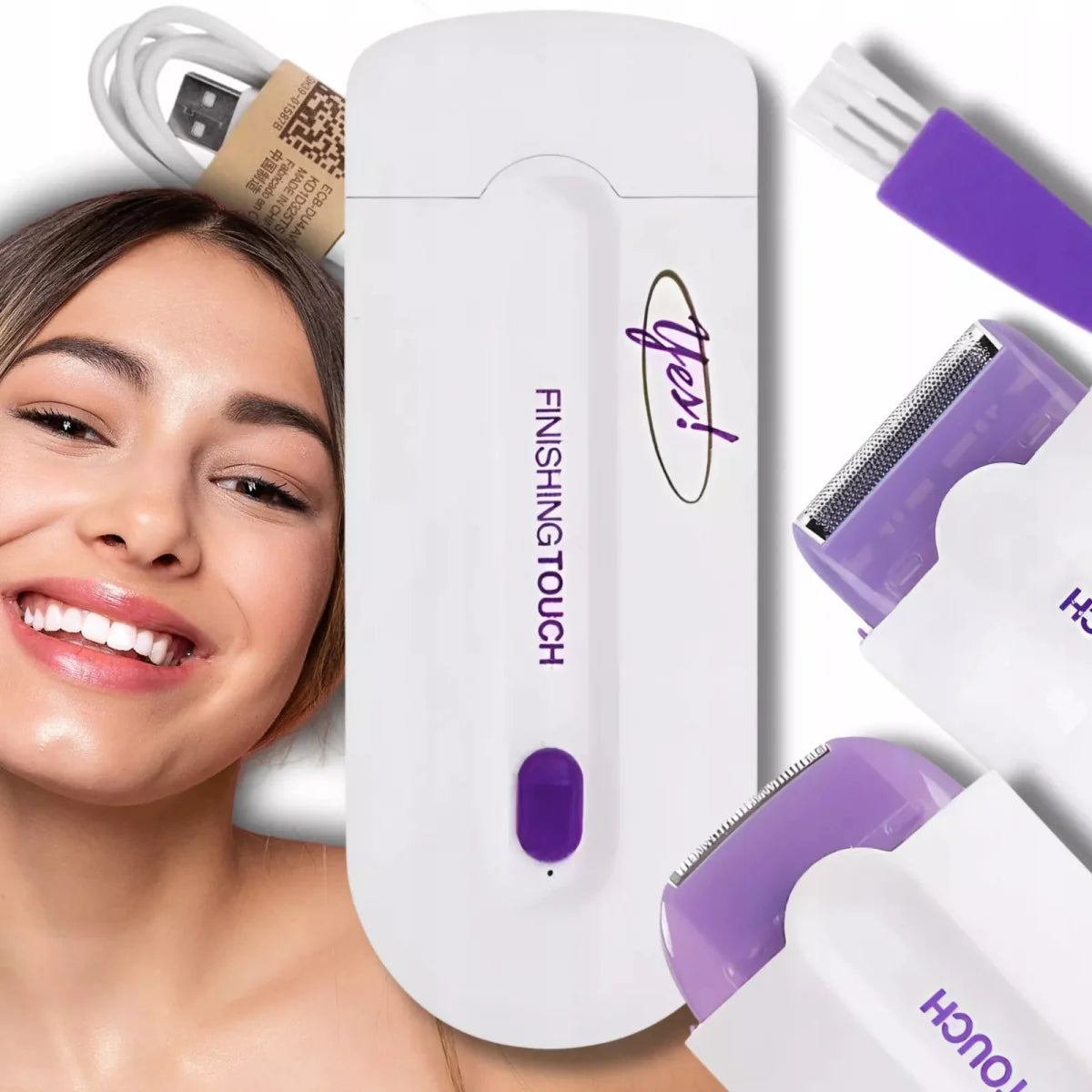 ⚡ Rasoir portable rechargeable – Fini les boutons de rasage, peau douce en quelques minutes